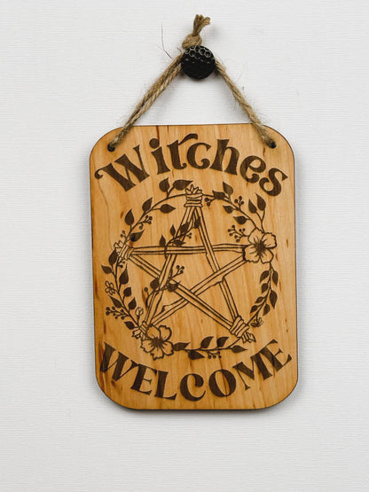 Wandschild "Witches welcome"